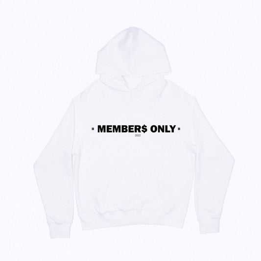 MEMBERS ONLY CLASSIC WHITE HOODIE