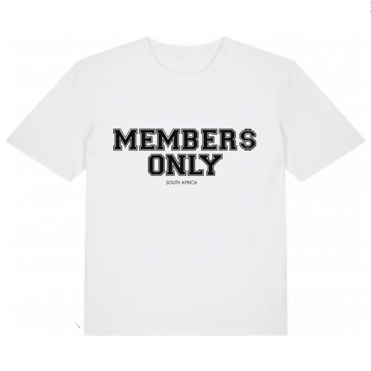 MEMBERS ONLY CLASSIC WHITE T-SHIRT